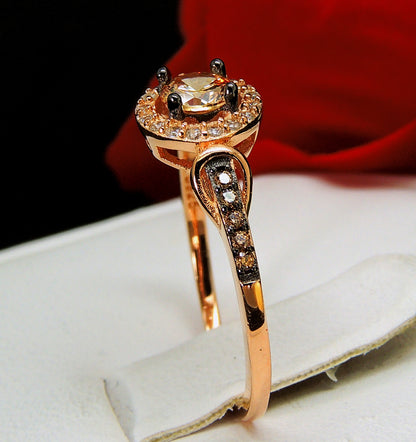 TahishaEngagementRingChocolateCzRoseSilverWomensGingerLyneCollection_Gold-5
