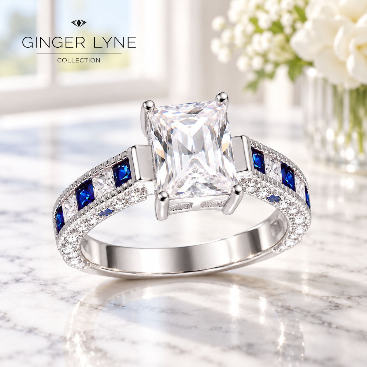 KatharinaEmeraldCutEngagementRingforWomenSterlingSilverCZGingerLyneCollectionSize10_Silver-6