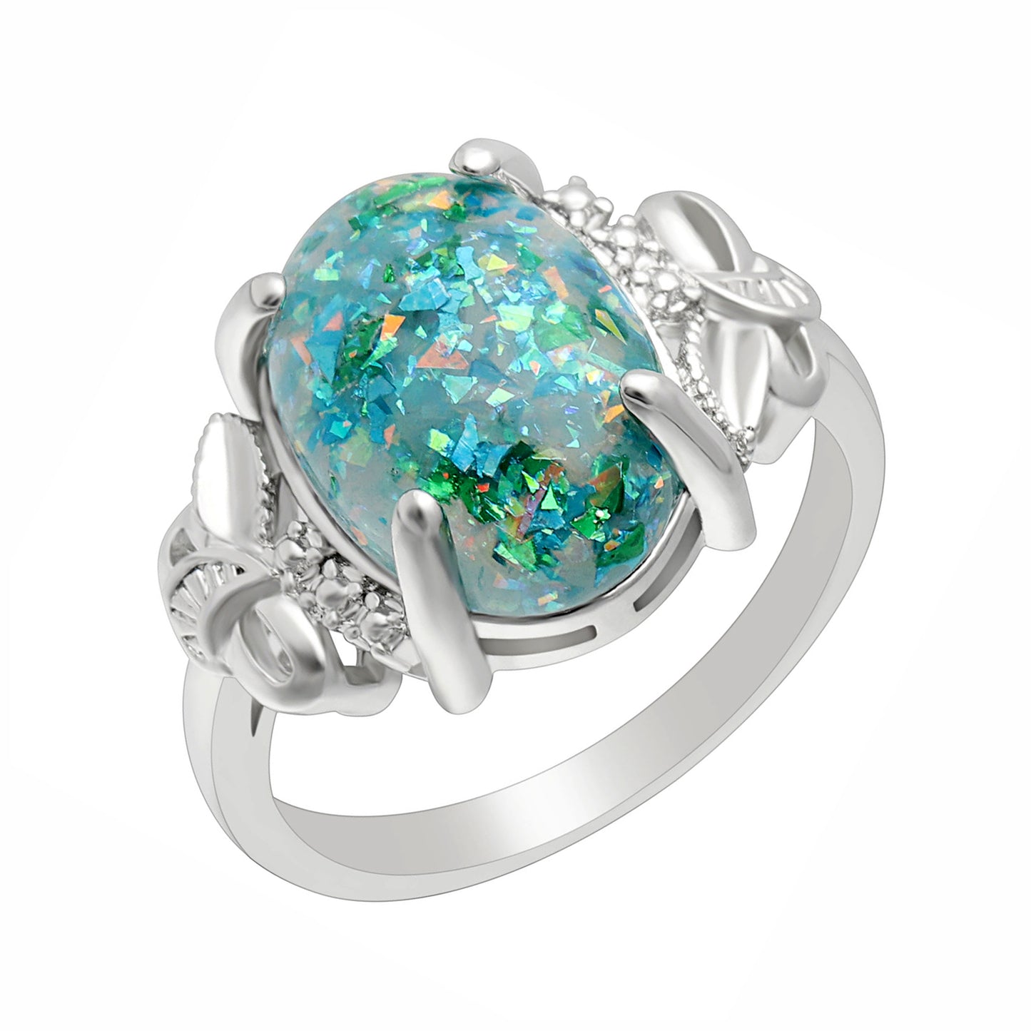 SharlaStatementRingGreenFireOpalWomenGingerLyneCollection_Green-1