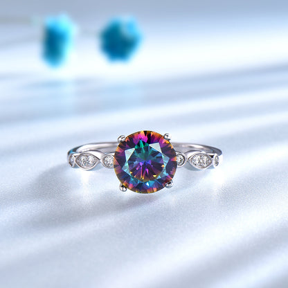 Mystic Topaz Engagement Ring for Women Sterling Silver Ginger Lyne Collection