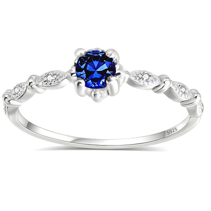 ThaliaBirthstoneEngagementRingSterlingSilverCzWomenGingerLyneCollection_Blue-1