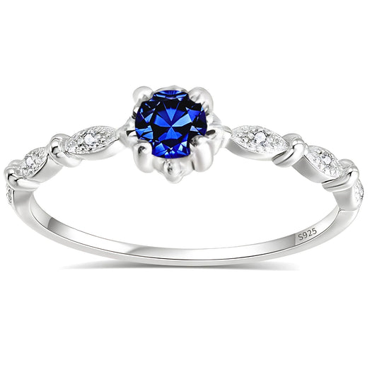 ThaliaBirthstoneEngagementRingSterlingSilverCzWomenGingerLyneCollection_Blue-1