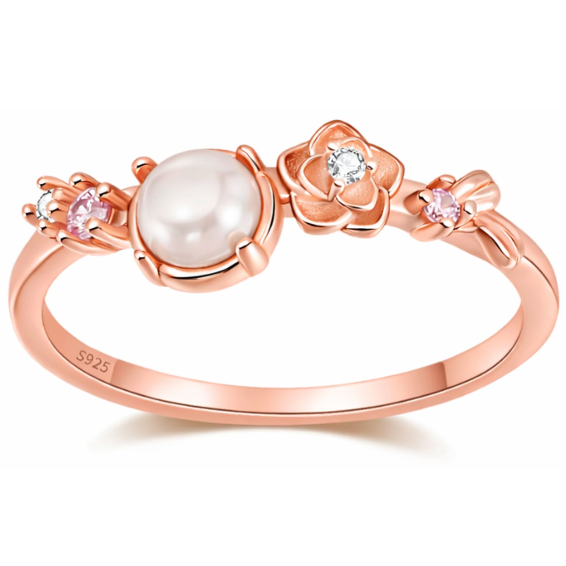 IslaSimulatedPearlRingforWomenSterlingSilver14KGoldPlatedGingerLyneCollection_Gold-3