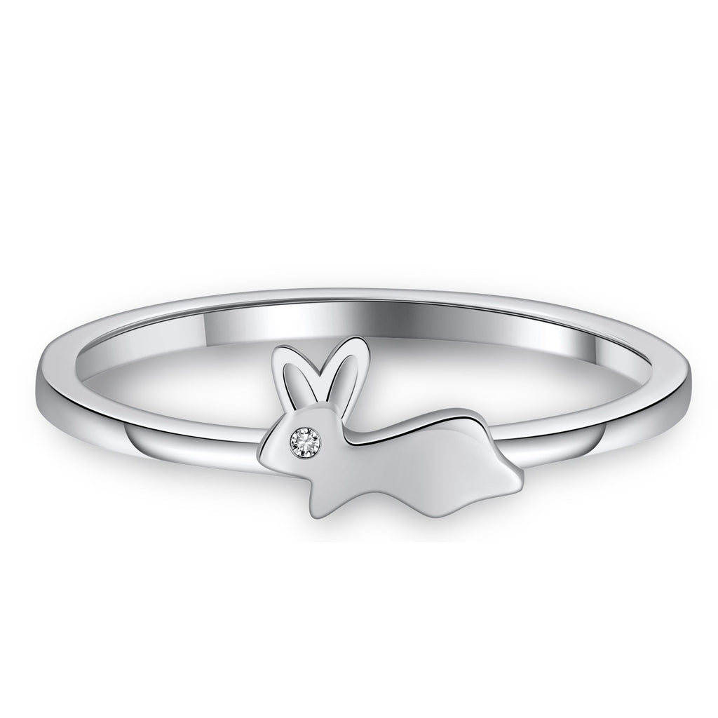 Bunny Rabbit Ring for Girls or Women Sterling Silver Ginger Lyne Collection - 6