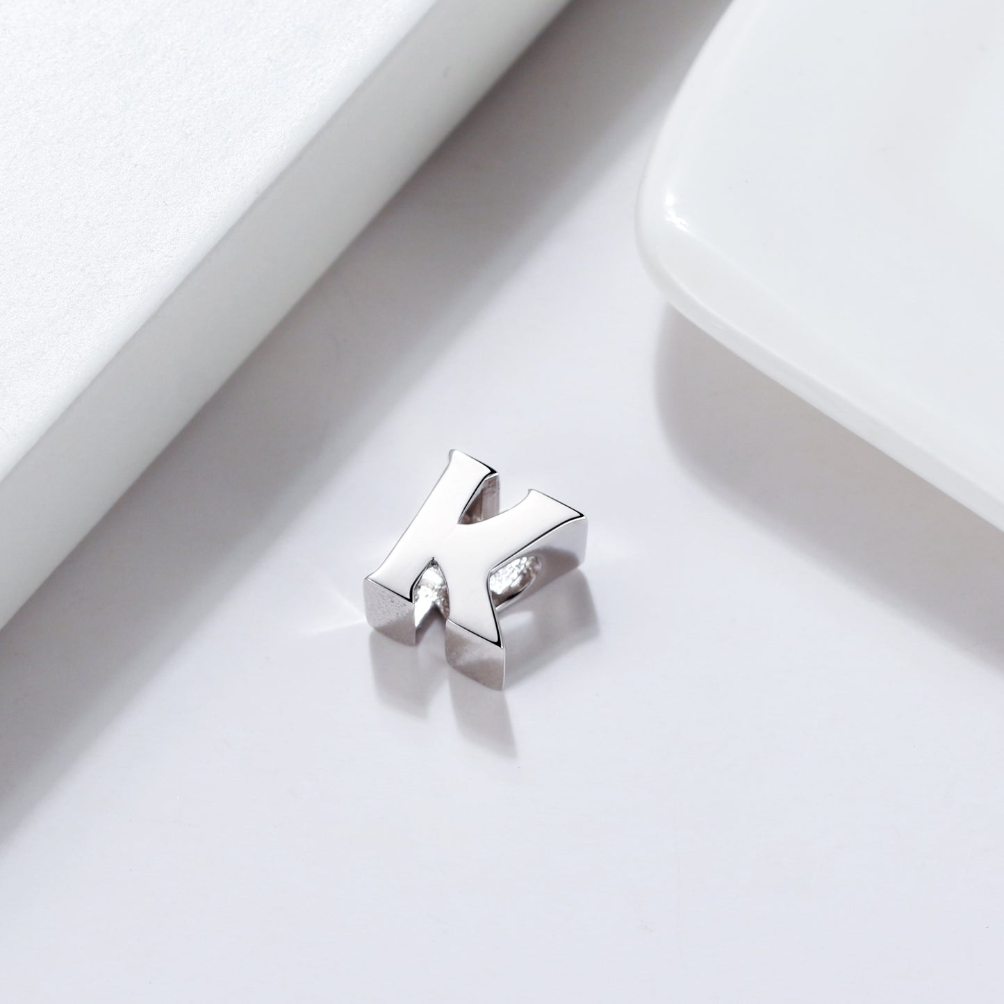Initial Letter Charms for Women Bracelet Sterling Silver  Ginger Lyne Collection - K