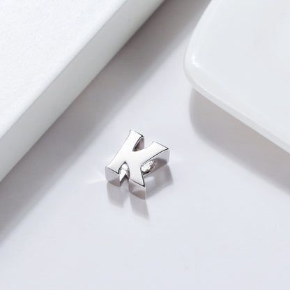 Initial Letter Charms for Women Bracelet Sterling Silver  Ginger Lyne Collection - K