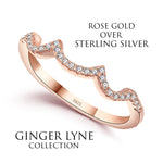 Load image into Gallery viewer, Ellalee Anniversary Band Ring Cz Rose Sterling Silver Women Ginger Lyne Collection - 10
