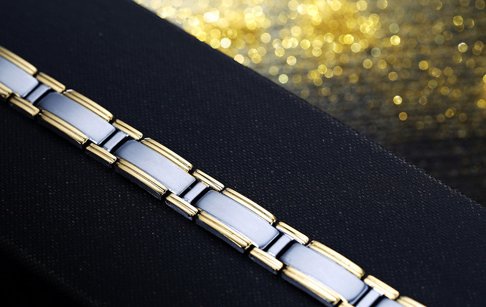 GoldOverStainlessSteelLinkBraceletMensGingerLyneCollection_Silver-3
