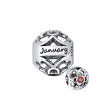 Load image into Gallery viewer, Birthstone Charms for Bracelet Sterling Silver CZ Womens Ginger Lyne Collection - January
