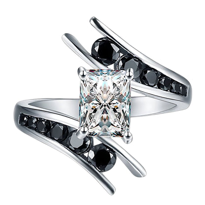 RaylynnEngagementRingSilverBlackCzEmeraldCutWomensGingerLyneCollection_Black-1