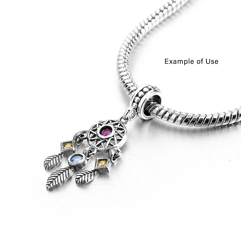 Dream Catcher Charm European Bead CZ Sterling Silver Ginger Lyne Collection