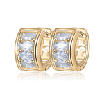 Load image into Gallery viewer, Small Hoop Earrings for Women Marquise Cut Cubic Zirconia Ginger Lyne Collection - Gold
