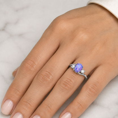 ArletteSimulatedFireGreenorPurpleOpalRingWomensEngagementGingerLyneCollection_Purple-3