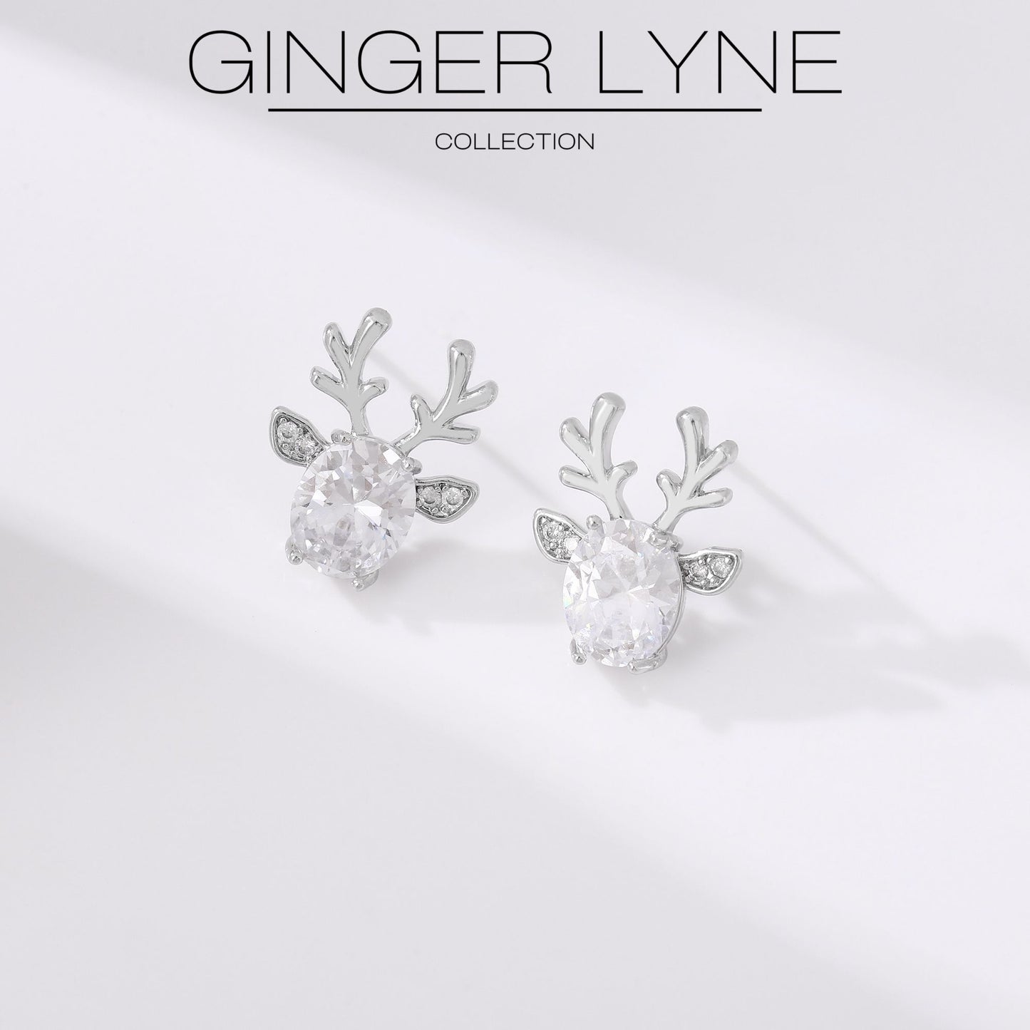 ReindeerStudEarringsforWomenWhiteGoldPlatedCZChristmasJewelryGingerLyneCollection_Clear-3