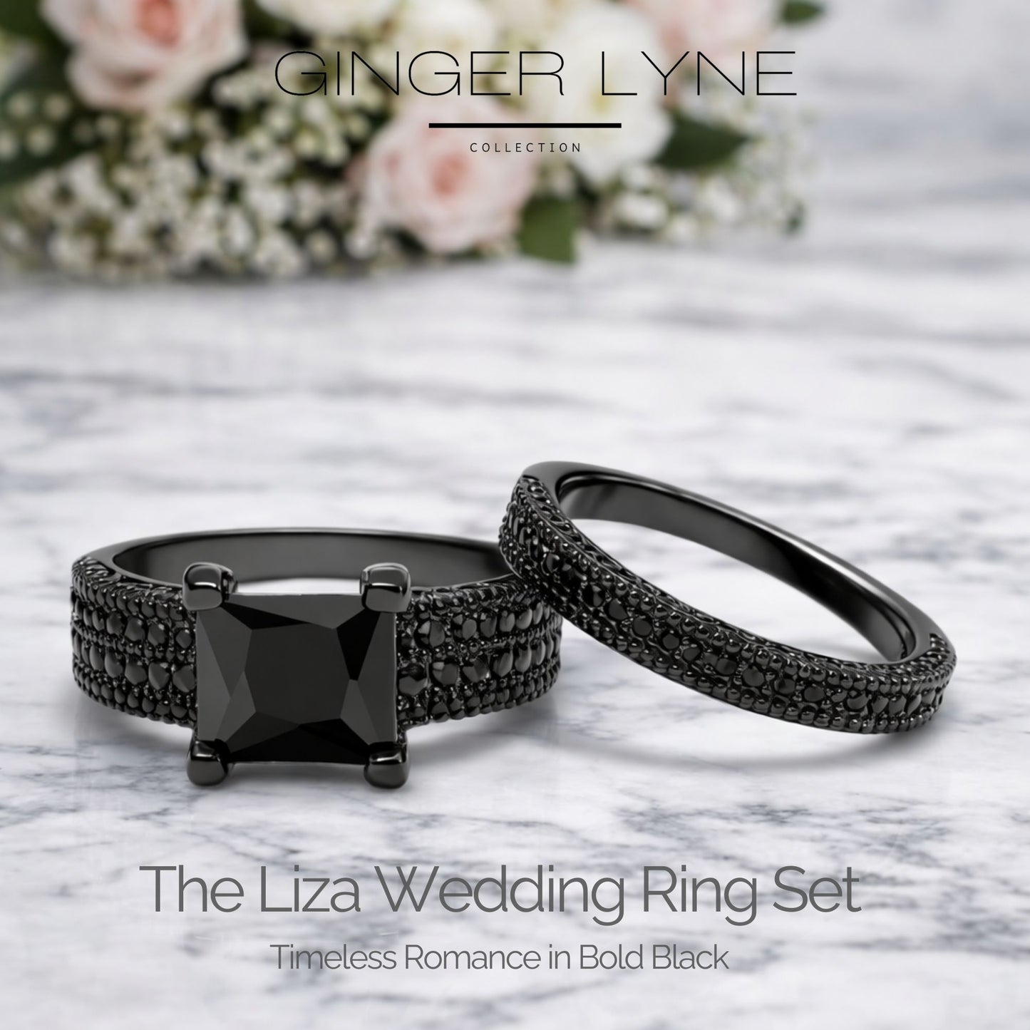 LizaBlackWeddingRingSetforWomanCzGothicEngagementRingGingerLyneCollection_Black-2