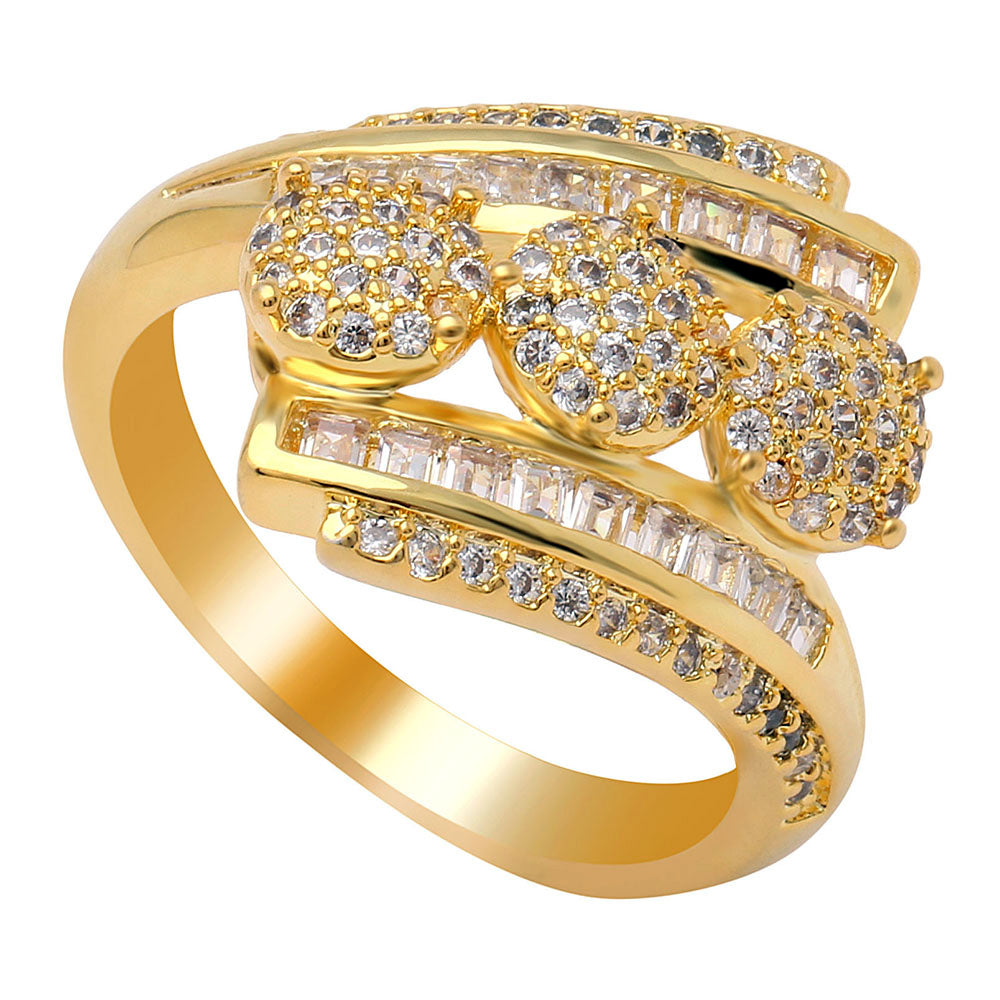 Maria Statement Engagement Bridal Ring Gold Plated Womens Ginger Lyne Collection - 9