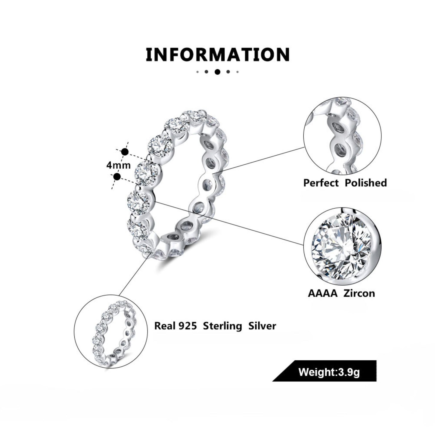EternityWeddingBandRingforWomenCubicZirconiaSterlingSilverGingerLyneCollection_Clear-5