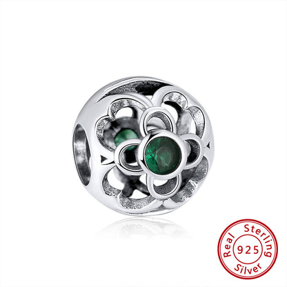 Birthstone Charms for Bracelet Sterling Silver CZ Womens Ginger Lyne Collection - May