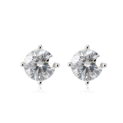 Amore2Ctwor4CtwMoissaniteSolitaireStudEarringsforWomenbyGingerLyneSterlingSilver_4Carat-5
