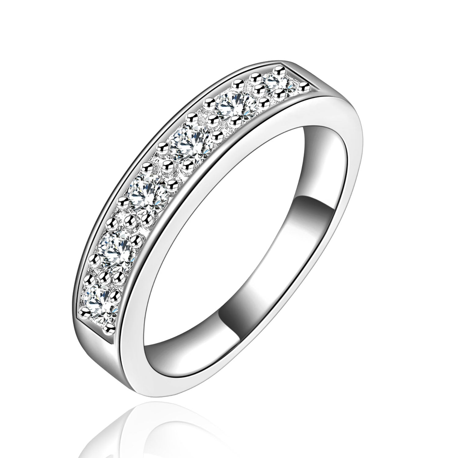 Virginia Cubic Zirconia Anniversary Wedding Band Ring Womens Ginger Lyne Collection - 10