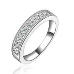 Load image into Gallery viewer, Virginia Cubic Zirconia Anniversary Wedding Band Ring Womens Ginger Lyne Collection - 10
