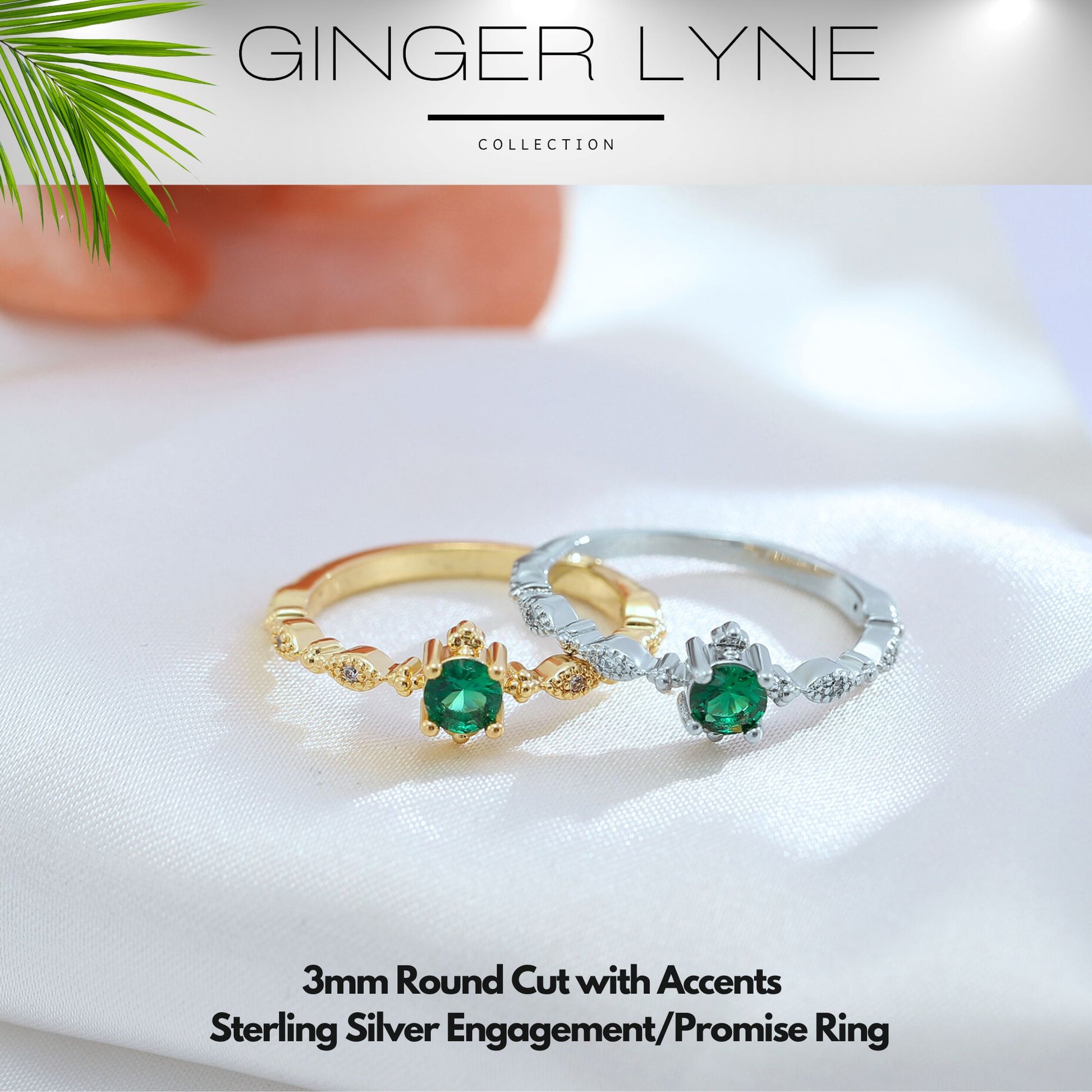 ThaliaBirthstoneEngagementRingSterlingSilverCzWomenGingerLyneCollection_Green-Silver-4