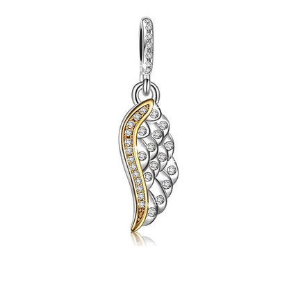 AngelWingCharmEuropeanBeadSterlingSilverClearCZGingerLyneCollection_Silver-1