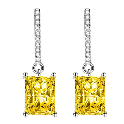 LioraDangleEarringsforWomenEmeraldCutCubicZirconiaHookGingerLyneCollection_Silver-5