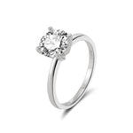 Load image into Gallery viewer, Amore Engagement Ring Women 2Ct Moissanite Sterling Silver Ginger Lyne Collection - 2CT Silver,10
