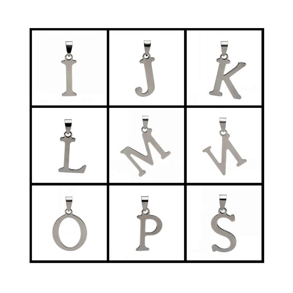 InitialLetterPendantNecklaceStainlessSteelMenWomenGingerLyneCollection_V-1