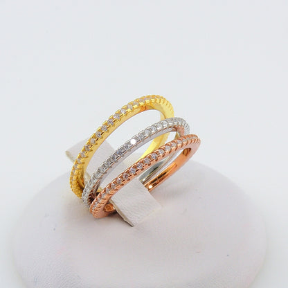 EternityWeddingBandRingSetSterlingSilverCzWomensGingerLyneCollection_3ColorSetSmooth-5