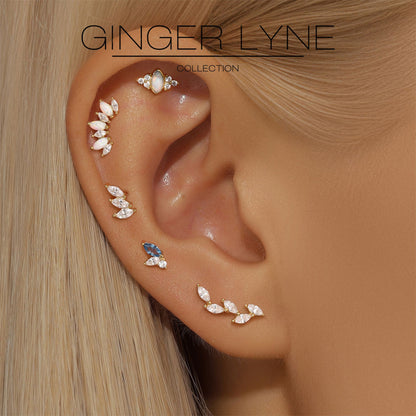 CreatedOpalFlatBackEarringsforCartilageHelixTragusLobe16GaugeGoldoverSterlingSilverStudsSetbyGingerLyne_White-5