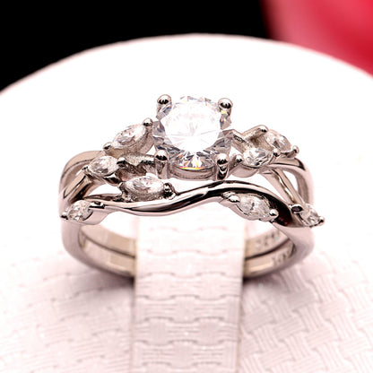 YonteWeddingRingSetforWomenSterlingSilverEngagementRing6mmCzBandGingerLyneCollection_Silver-2