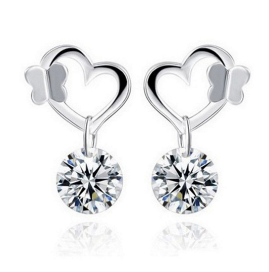 ButterflywithDrillDangleCZEarringsforWomenGingerLyneCollection_Silver-1