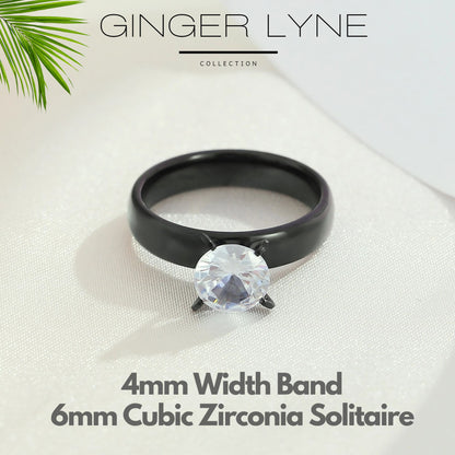 4mmGoldStainlessSteelWomenEngagementRingGingerLyneCollection_Gold-6
