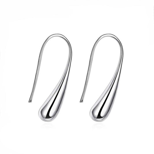 Teardrop Hook Earrings Classic Womens Girl Silver Plated Ginger Lyne Collection