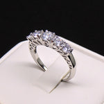 Load image into Gallery viewer, Scarlet Anniversary Band Ring Cz Sterling Silver Womens Ginger Lyne Collection 10
