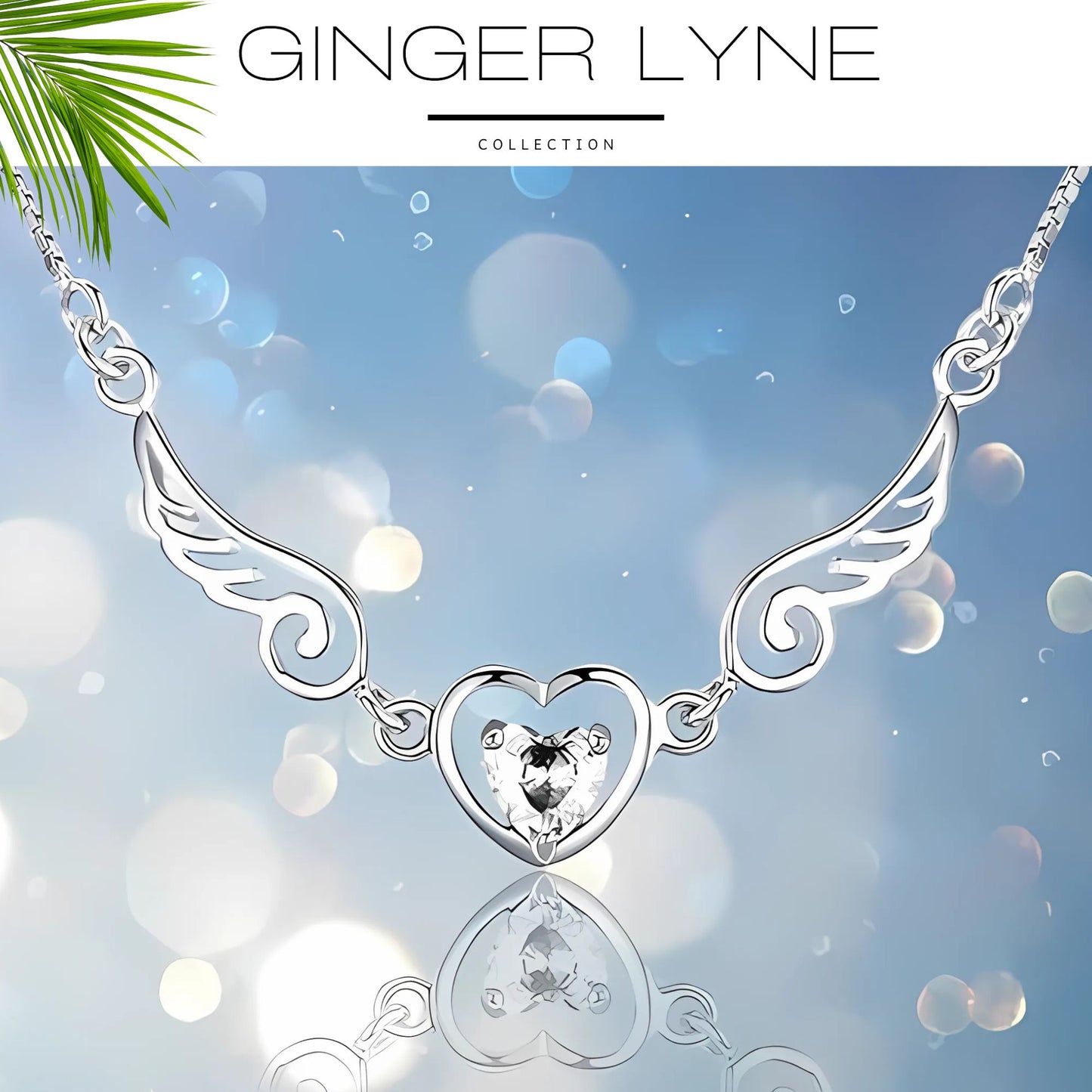 HeartWingsCubicZirconiaPendantChainNecklaceWomensGingerLyneCollection_Clear-2