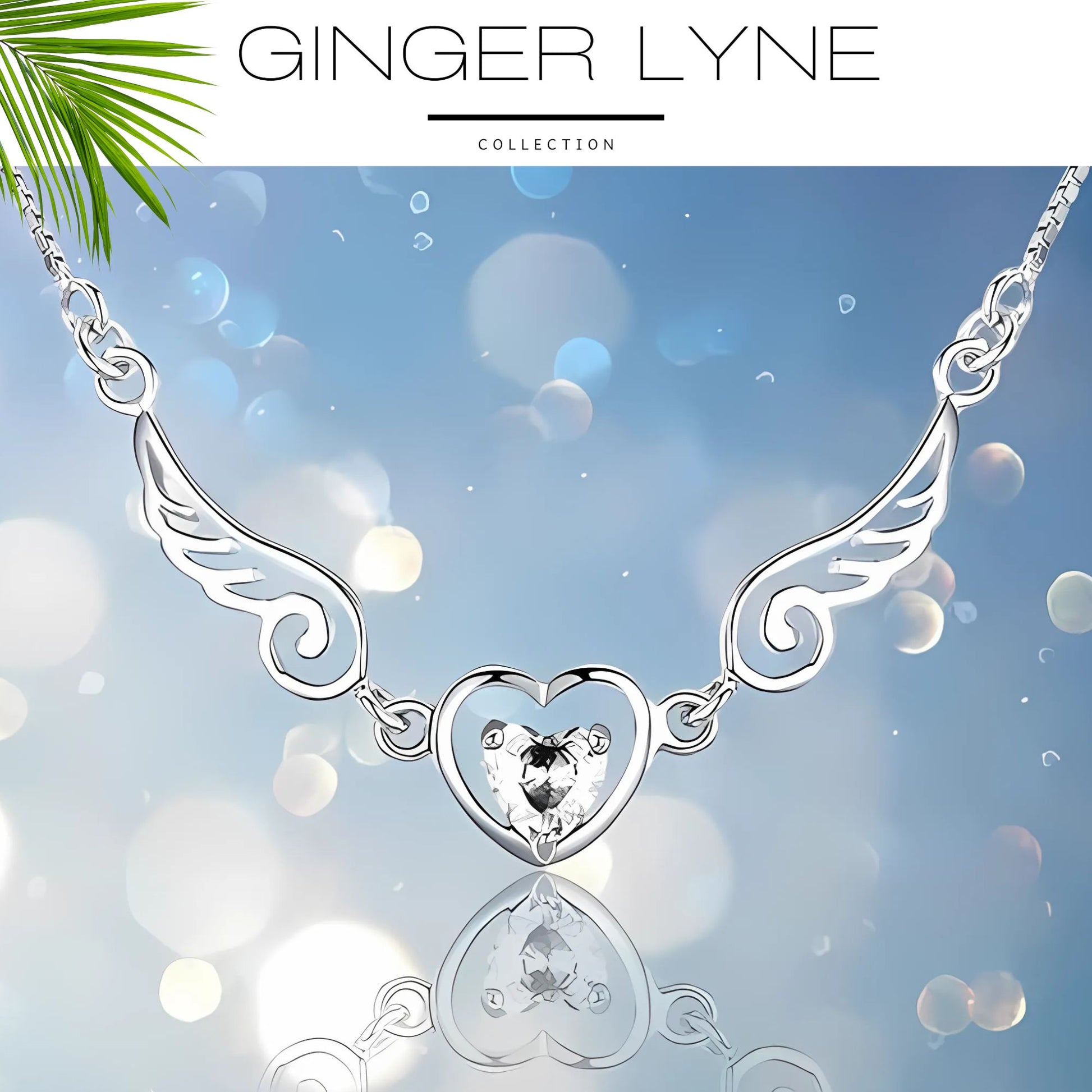 HeartWingsCubicZirconiaPendantChainNecklaceWomensGingerLyneCollection_Clear-2