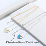 Load image into Gallery viewer, Cat Heart Pendant Necklace for Women White Fire Opal CZ Sterling Silver Ginger Lyne Collection - Gold

