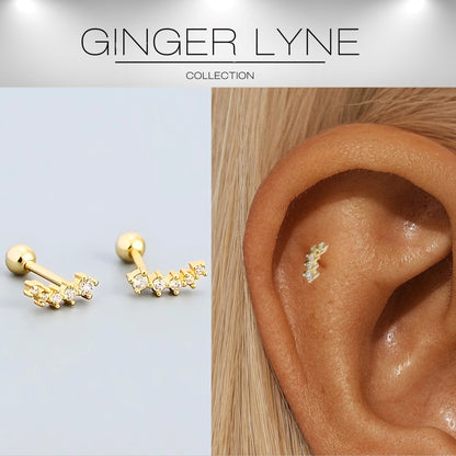 GraduatedCZCrawlerEarringsforWomenSterlingSilver18G8mmCartilageHelixUpperLobeBodyPiercingGingerLyne_Gold-2