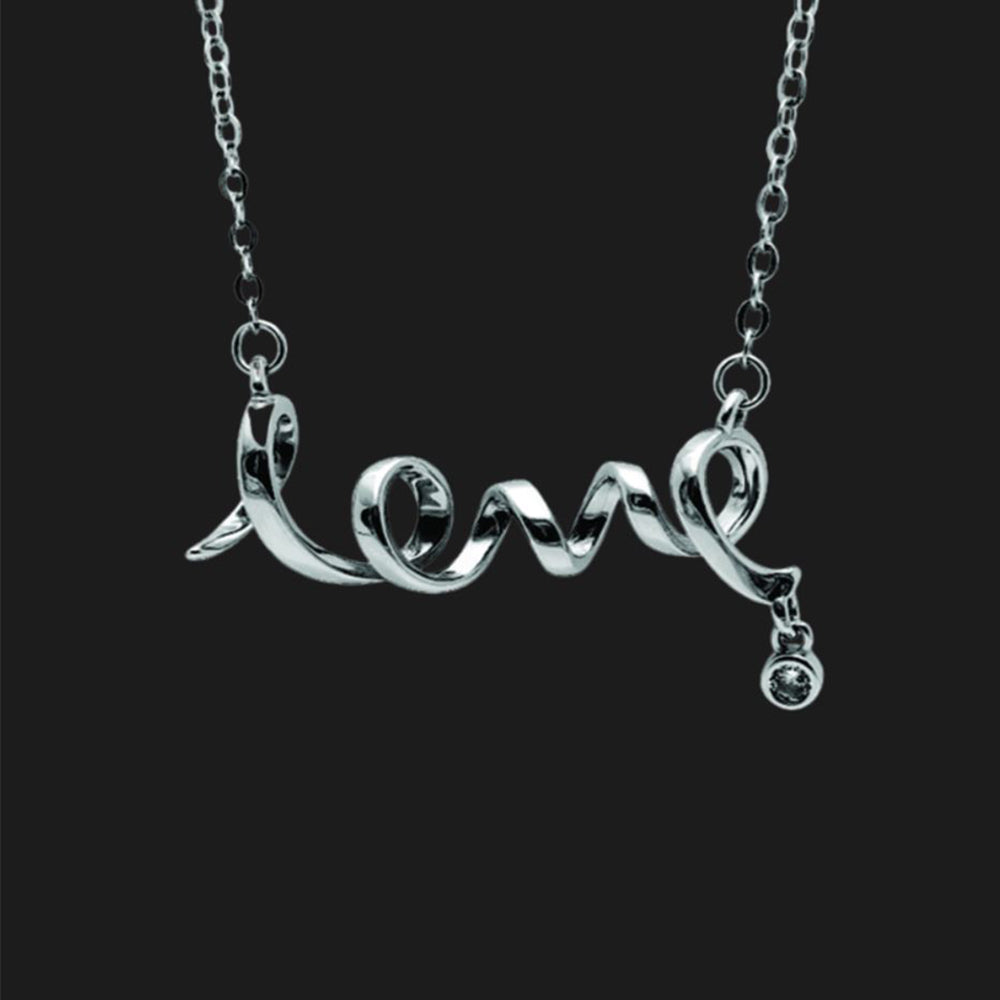 Daughter Greeting Card with Sterling Silver Love Script Necklace in Gift Box by Ginger Lyne Collection - GC-08-Love