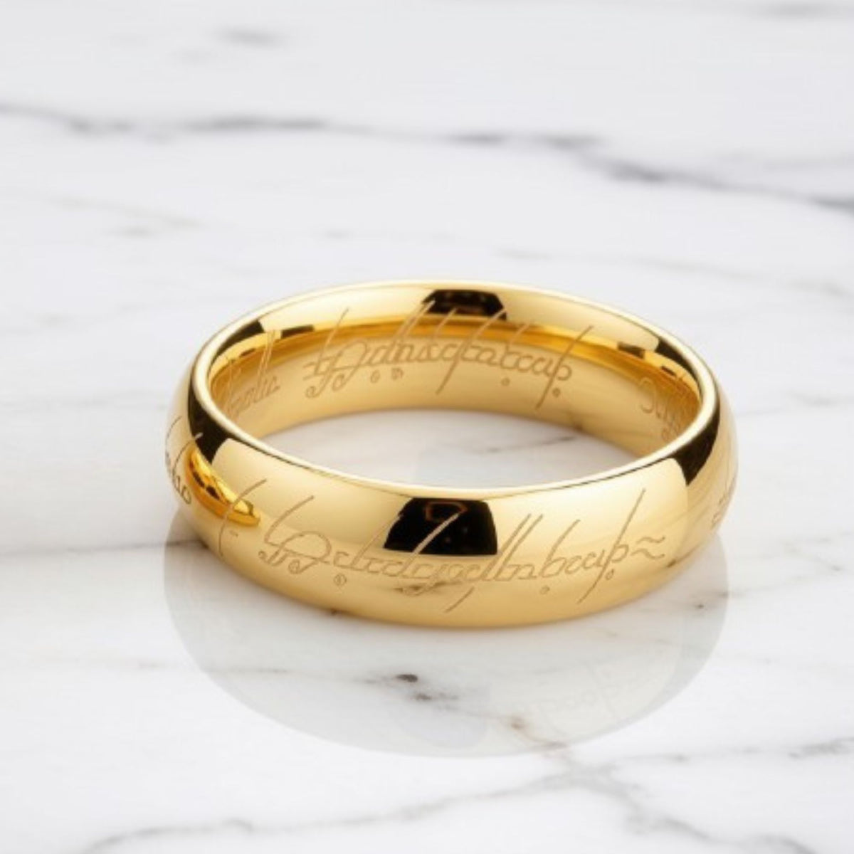 GingerLyne6mmGoldToneTungstenWeddingBandforMenorWomenEngravedScriptComfortFitRing_6mmGold-2