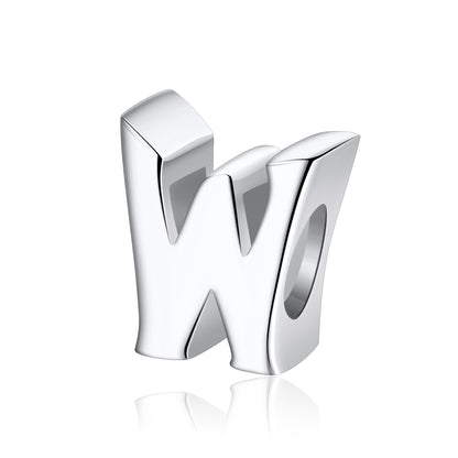 Initial Letter Charms for Women Bracelet Sterling Silver  Ginger Lyne Collection - W