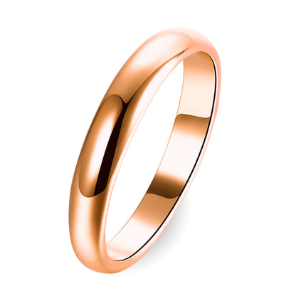 4mm Rose Gold Wedding Band for Men Stainless Steel  Wedding Ring for Women Ginger Lyne - 4mm Rose,7