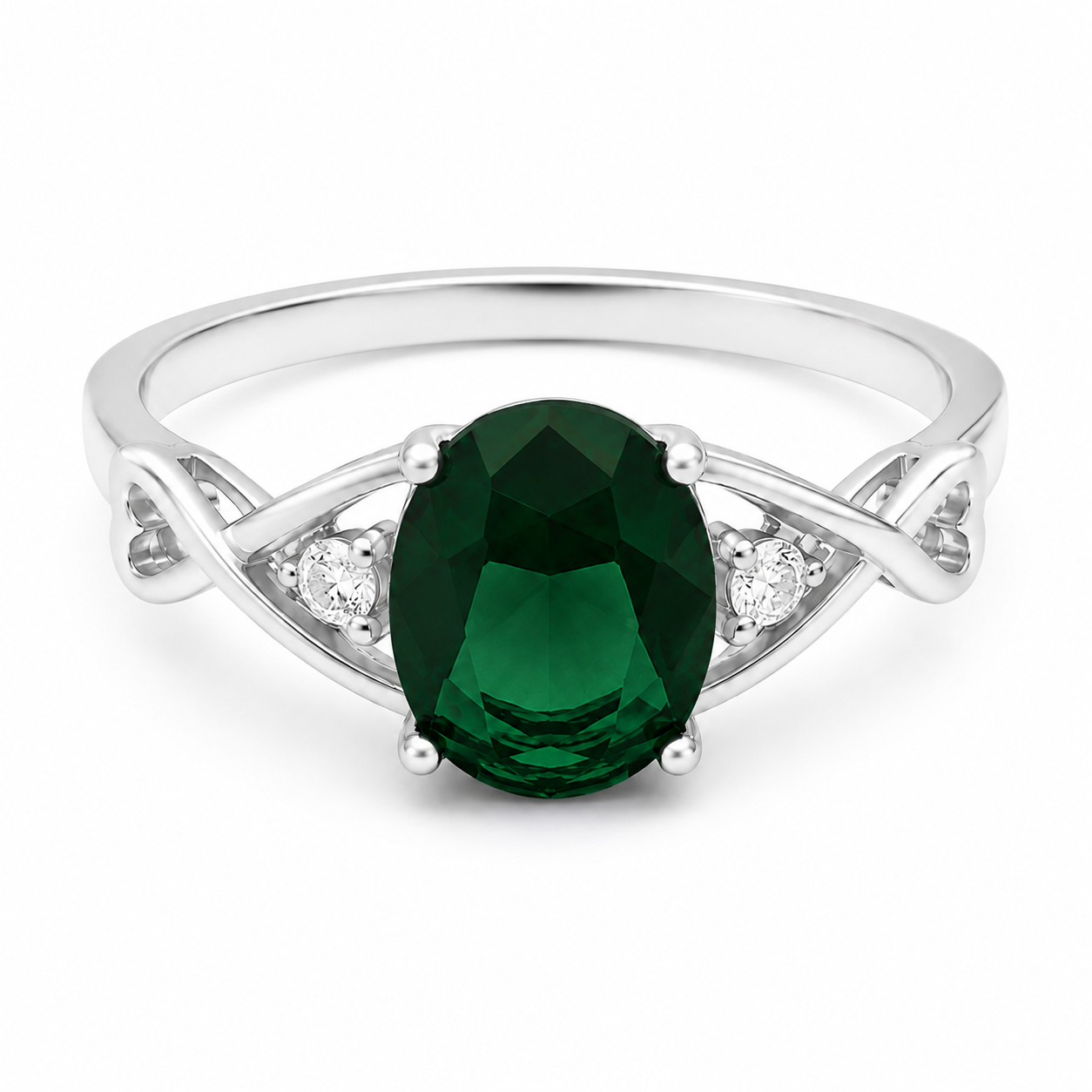 BirthstoneEngagementRingforWomenbyGingerLyneSterlingSilverCubicZirconia_green-1