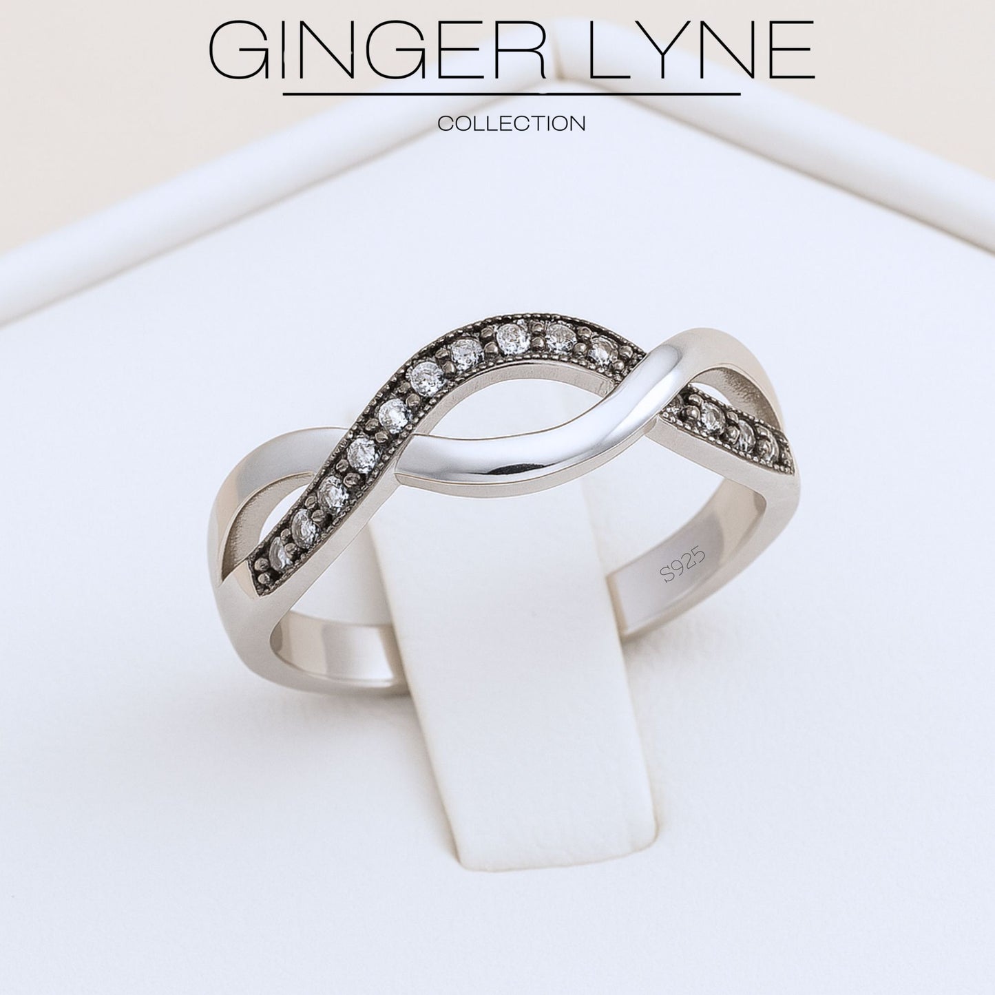 InfinityBlackSterlingSilverStatementRingforWomenwithClearCubicZirconiabytheGingerLyneCollection_Silver-3