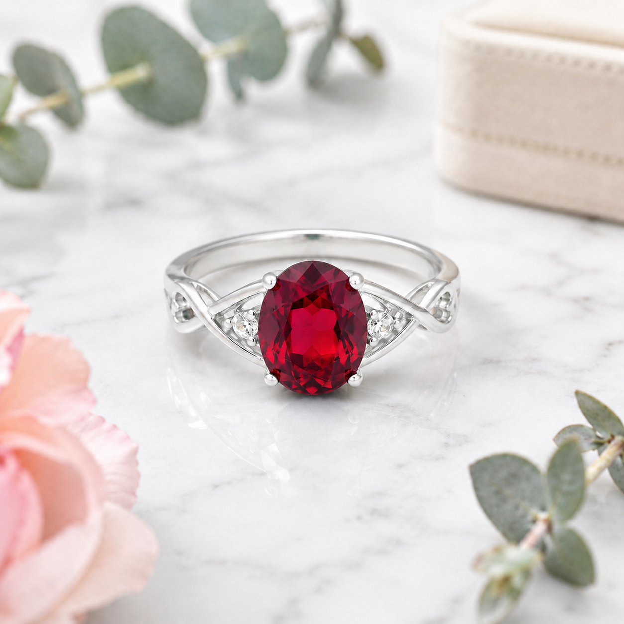 BirthstoneEngagementRingforWomenbyGingerLyneSterlingSilverCubicZirconia_Red-2
