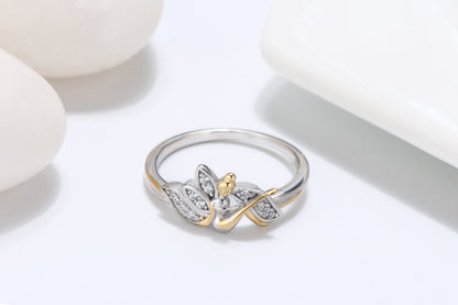 Fairy Wings Angel Ring Cz Gold Plated Girls Ginger Lyne Collection