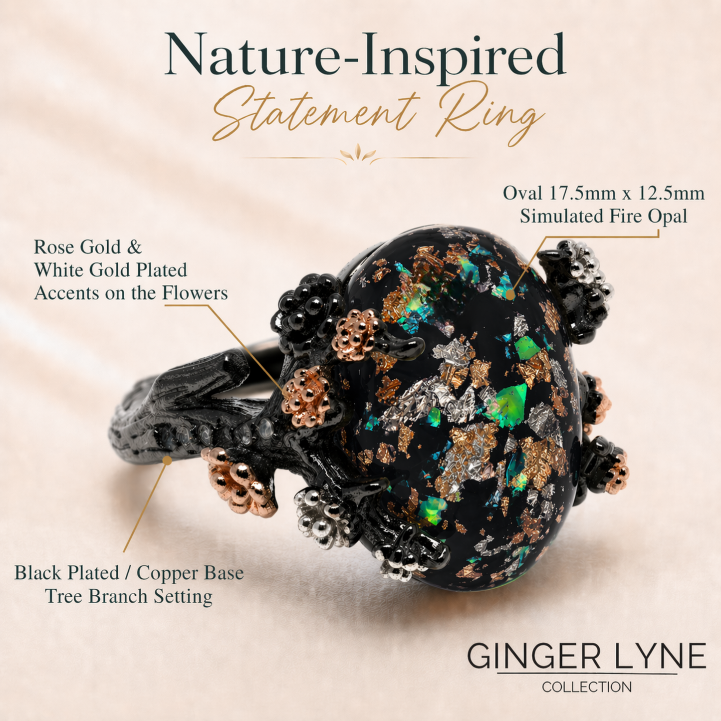 HenriettaBlackTreeBranchGothicInspiredFireOpalEngagementRingforWomenbyGingerLyne_Black-4